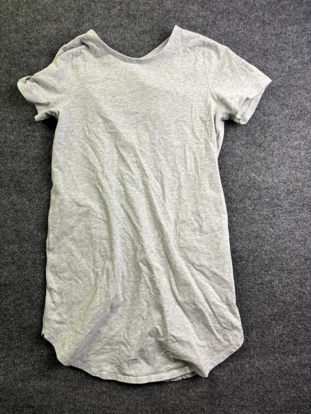 Ivivva Lululemon‎ Dress Girls XL Gray T Shirt Short Sleeve Pockets Casual Jersey